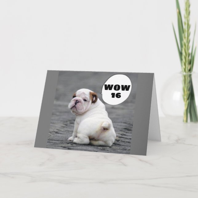 WOW—***16**** WEGEN ZU GEHEN! KARTE (Vorderseite)