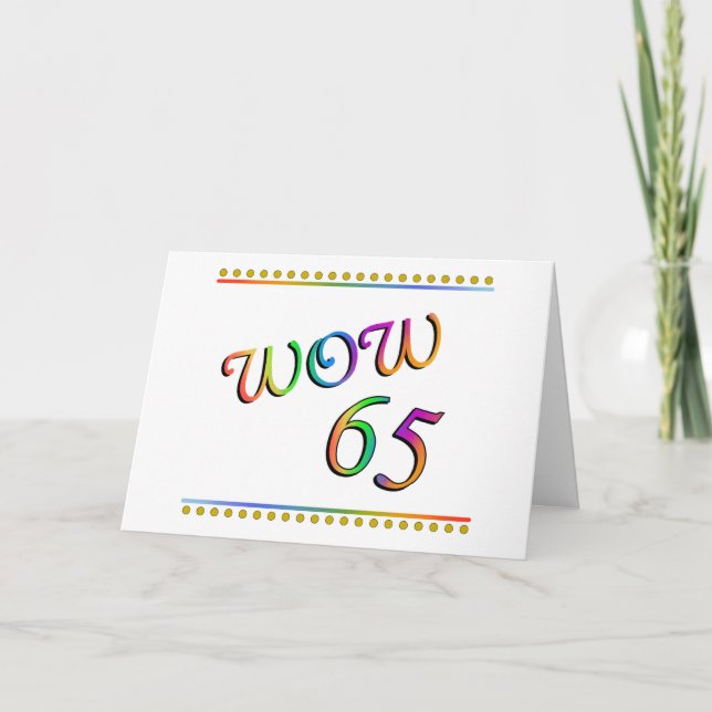 WOW 65e anniversaire - Carte amusante (Devant)