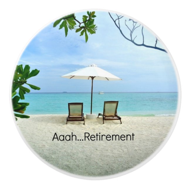 Wow...Ausziehen, Relaxing beach scene, Keramikknauf (Vorderseite)