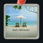 Wow...Ausziehen, Relaxing beach scene, Ornament Aus Metall<br><div class="desc">Wow... Wiederbelebung,  Relaxing Beach Scene,  Keepsake Ornament</div>