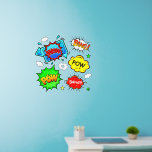 Wow Bang Pow, Red Blue Green Yellow, Pop Art 24" Wandaufkleber<br><div class="desc">5 Great Pop Art Wall Decals - - Ändern Sie die Größe dieser Aufkleber durch Ändern der Decal Sheet - 4 Größen - von 12" x 12" auf 36" x 36" - Diese sind auf transparentem Hintergrund gedruckt, aber Sie können auf halbedecktem oder weißem Hintergrund wechseln - Wählen Sie im...</div>