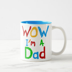 Wow bin ich ein Vater-T - Shirts und Geschenke Zweifarbige Tasse