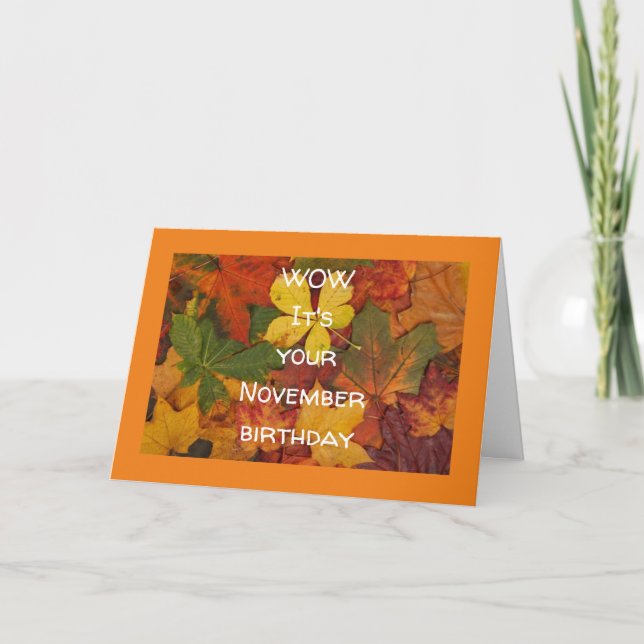 WOW C'EST VOTRE **NOVEMBRE ANNIVERSAIRE** CARTE (Devant)