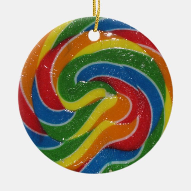 WOW. Das ist ein Flippin-riesiges Lollipop-Ornamen Keramikornament (Vorne)