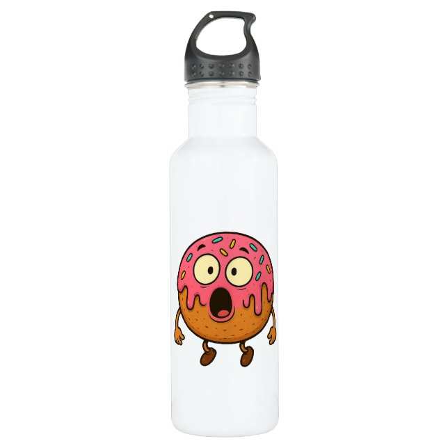 Wow Donut Edelstahlflasche (Vorderseite)