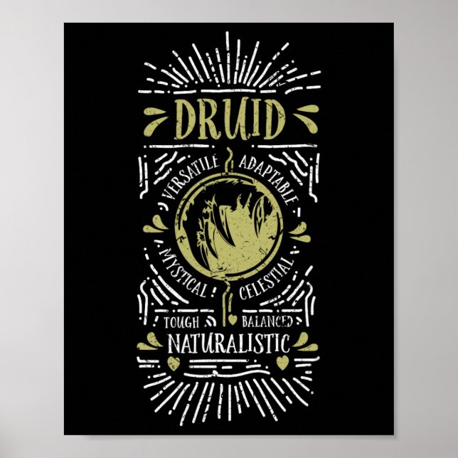 Wow Druide Rollenspiel-Gamer 1  Poster (Vorne)