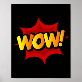 Wow! Dynamische Pop Art Comic Ausrufung Poster