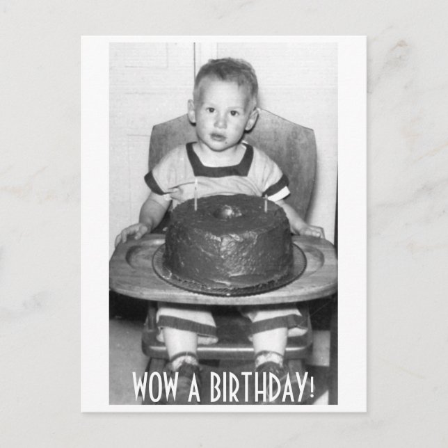 WOW EIN GEBURTSTAG! POSTKARTE (Vorderseite)