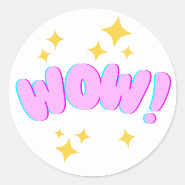 “WOW!” Encouragement Sticker (Vorderseite)