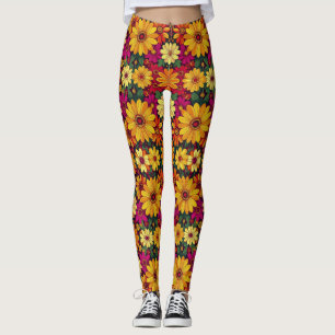 Wow! Farbige und helle Blumengestaltung. Leggings