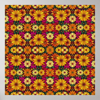 Wow! Farbige und helle Blumengestaltung. Poster