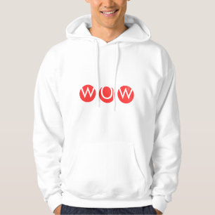 WOW Fett Minimalistische Typografie T-Shirt Hoodie