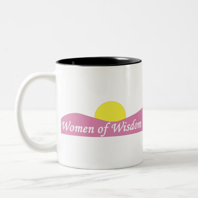 WOW! Frauenlogo Zweifarbige Tasse (Links)