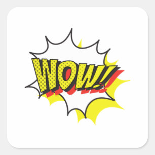 Wow free day Classic Quadratischer Aufkleber