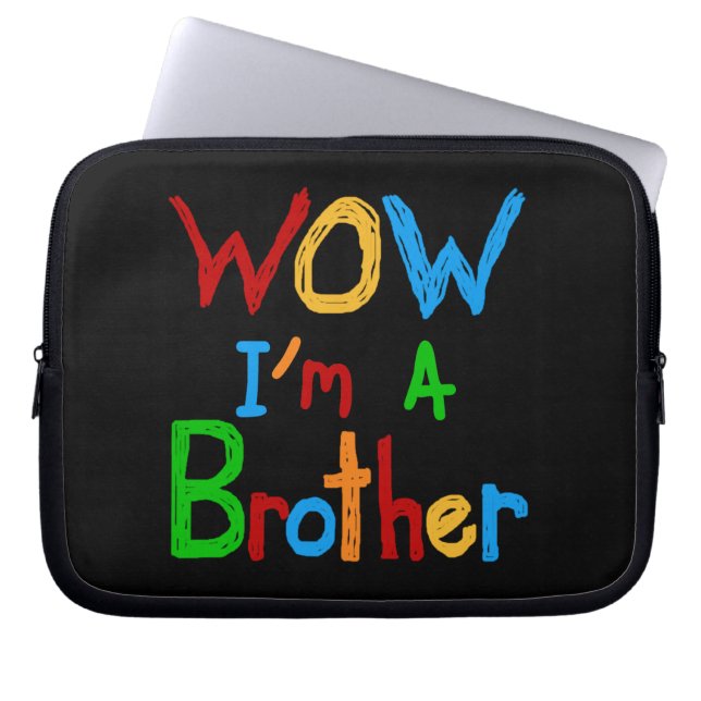 WOW I bin ein Bruder T - Shirt und GIfts Laptopschutzhülle (Vorderseite)