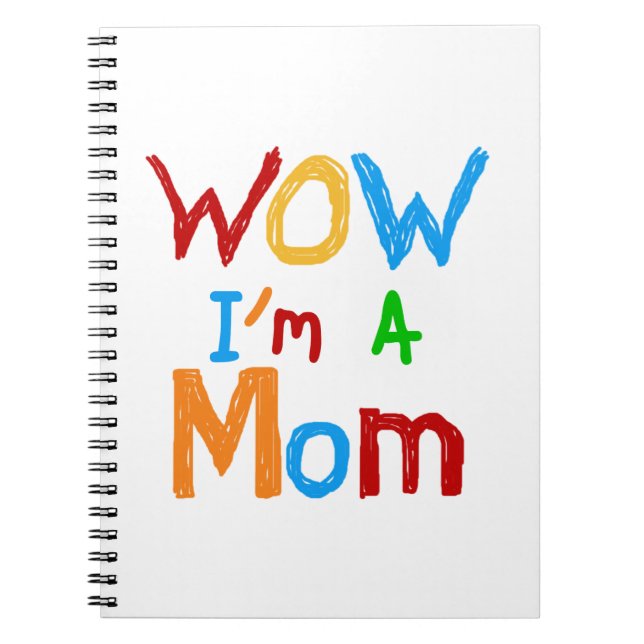 WOW I bin eine Mama T - Shirt und GIfts Notizblock (Vorderseite)
