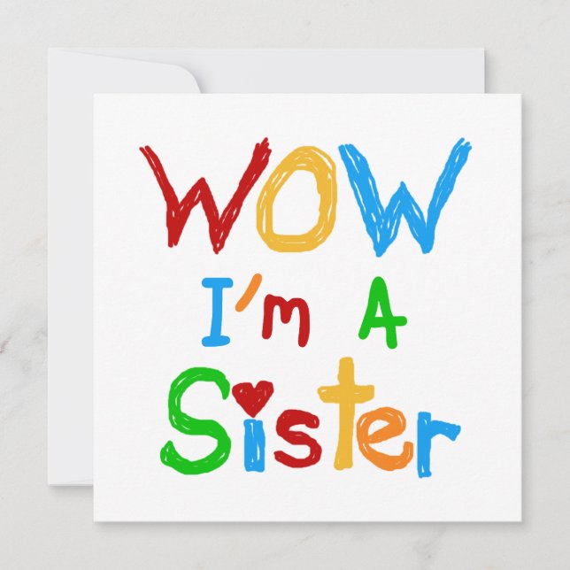 WOW I bin eine Schwester T - Shirt und GIfts (Vorderseite)