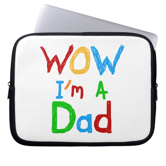 WOW I bin Vater T - Shirt und GIfts Laptopschutzhülle (Vorderseite)