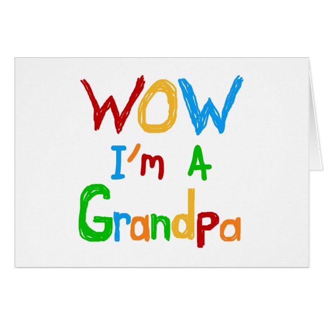 WOW Ich bin ein Großvater T - Shirt und Geschenke (Vorderseite (Horizontal))