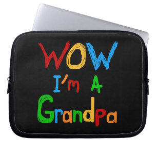 WOW Ich bin ein Großvater T - Shirt und Geschenke Laptopschutzhülle