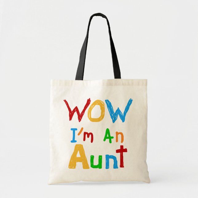 WOW Ich bin eine Tante T Shirts und Geschenke Tragetasche (Vorne)