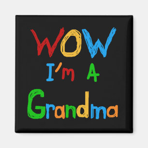 WOW ich bin Oma T - Shirt und Geschenke Magnet