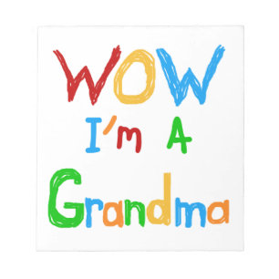 WOW ich bin Oma T - Shirt und Geschenke Notizblock