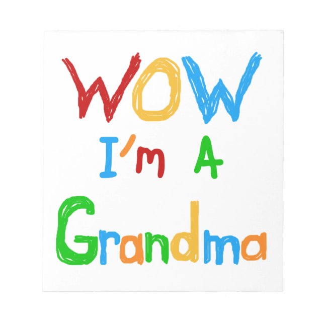 WOW ich bin Oma T - Shirt und Geschenke Notizblock (Vorderseite)