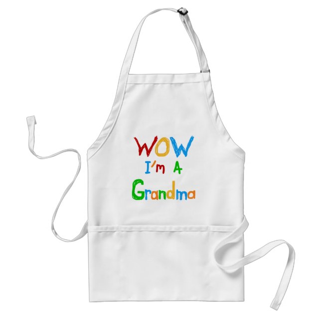 WOW ich bin Oma T - Shirt und Geschenke Schürze (Vorne)