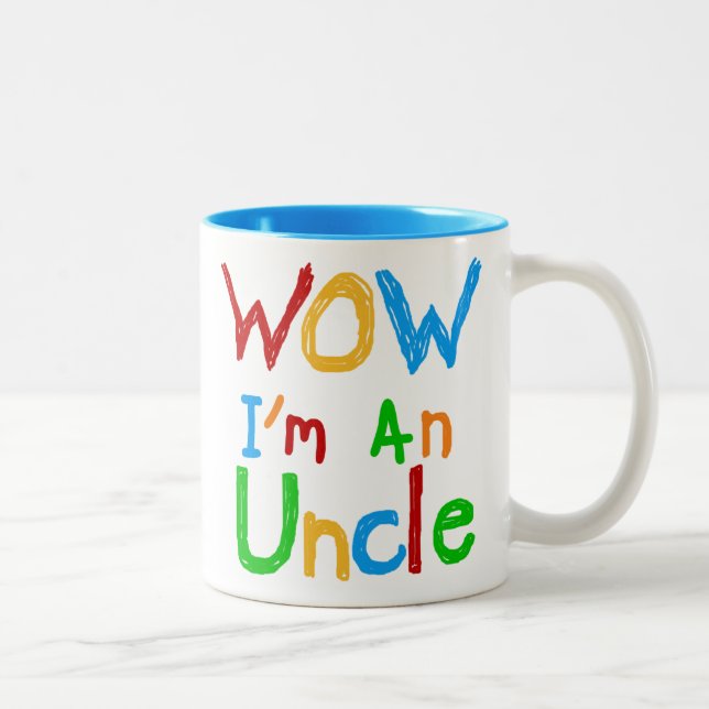 WOW Ich bin Onkel-T - Shirt und GIfts Zweifarbige Tasse (Rechts)