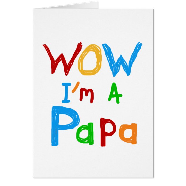Wow ich bin Papa Tshirts und GIfts (Vorne)