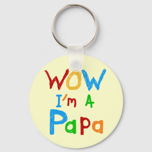 Wow ich bin Papa Tshirts und GIfts Schlüsselanhänger