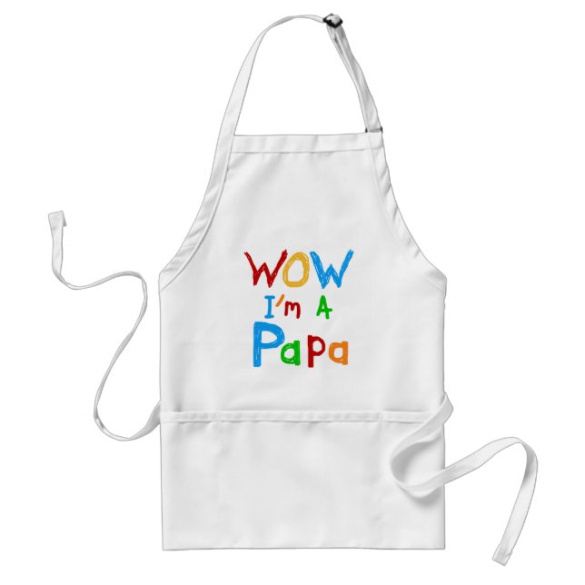 Wow ich bin Papa Tshirts und GIfts Schürze (Vorne)