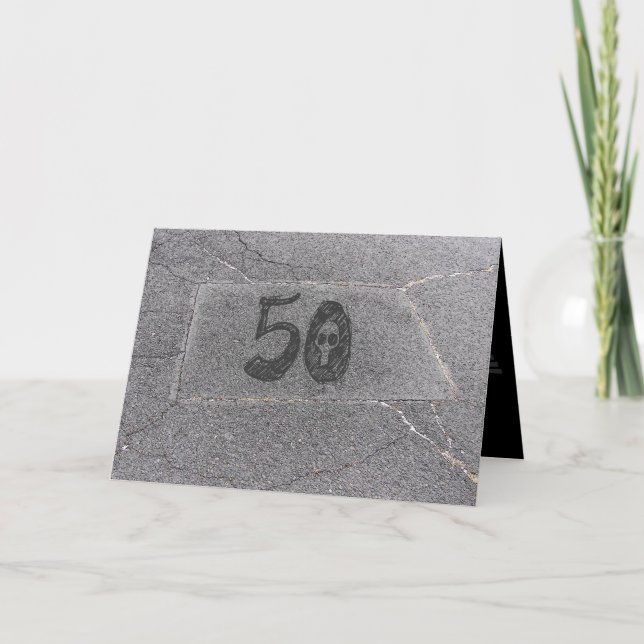 Wow in Stein über dem Hügel geschrieben Karte (Vorderseite)