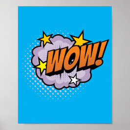 Wow! Lebhafter Pop Art Comic Ausrede Poster