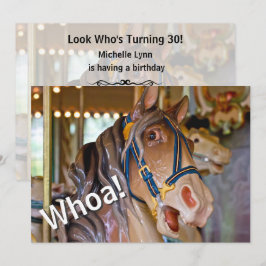Wow! Look Who's 30 Karussell Horse Birthday Einlad Einladung