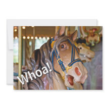 Wow! Look Who's 40 Karussell Horse Birthday Einlad