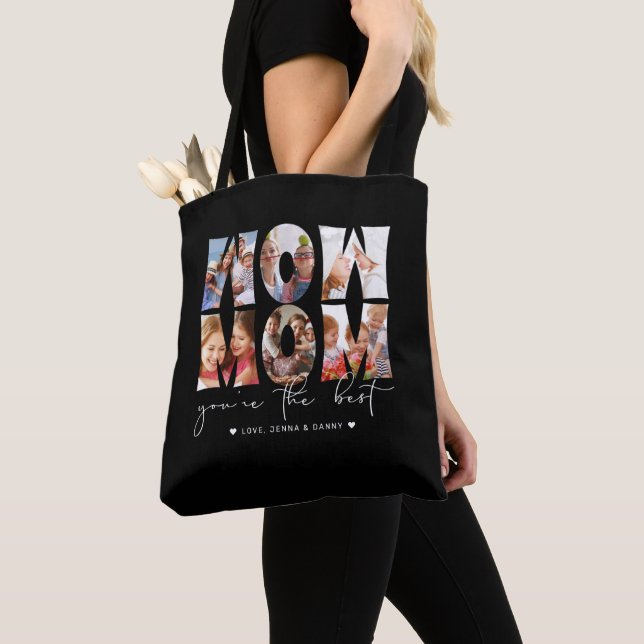 Wow Mama Zitat Modernes Schwarzes 6 FotoCollage Tasche (Von Nahem)