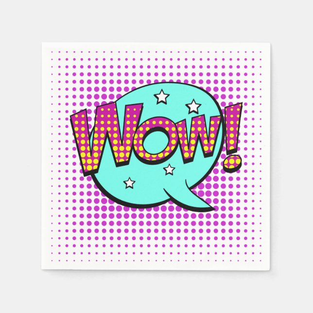 Wow! Party Serviette (Vorderseite)