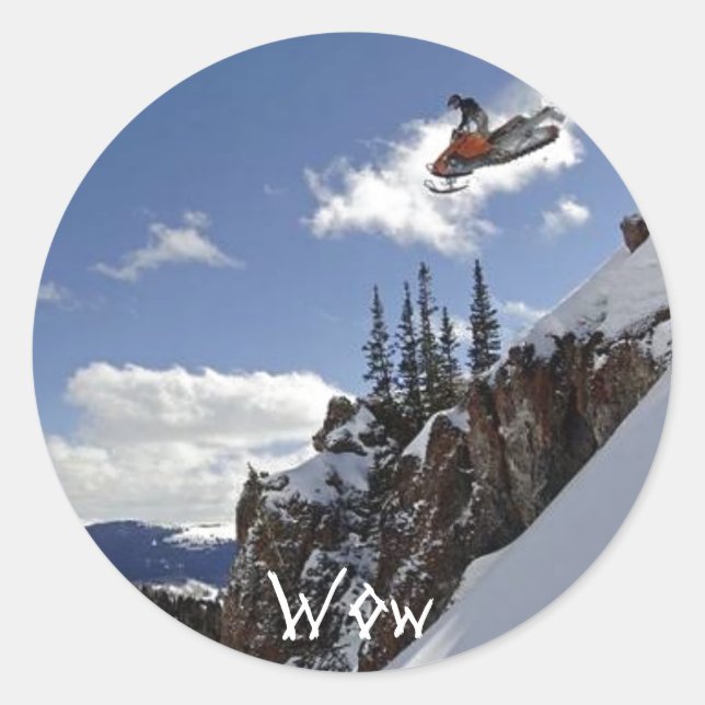 Wow Runder Aufkleber (Vorderseite)