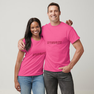 Wow T-Shirt texte personnalisé étudiant rose