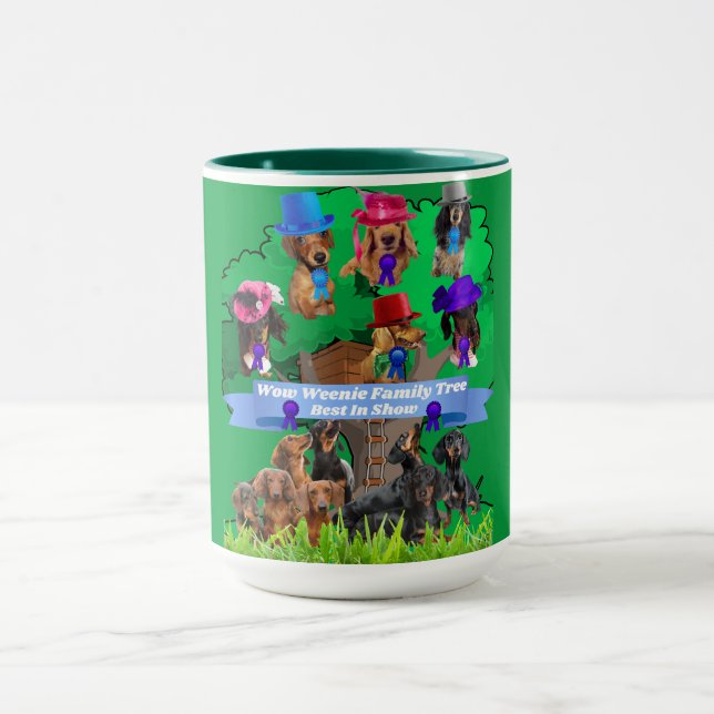 Wow Weenie Family Tree 2 Tone Café Mug (Centre)