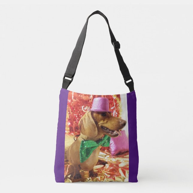 Wow Würstchen Dackel Handbag 4 Ladys Tragetaschen Mit Langen Trägern (Vorderseite)