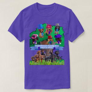 Wow Würstchen Familienbaum Lila T-Shirt für Männer