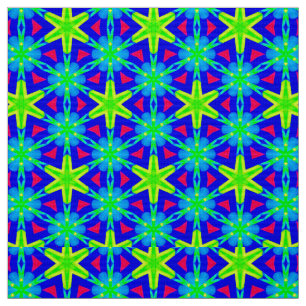 WOW! Yellow Red Green Blue Stars ~ Geometrie Stoff