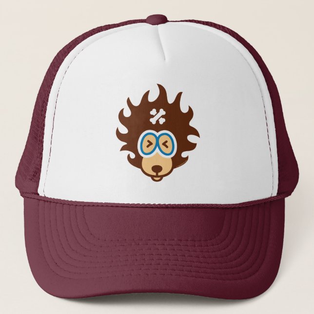 Wowo Dog in Hat Truckerkappe (Vorderseite)