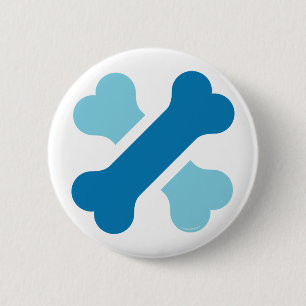 Wowoland Dog Bone Cross Logo in Button