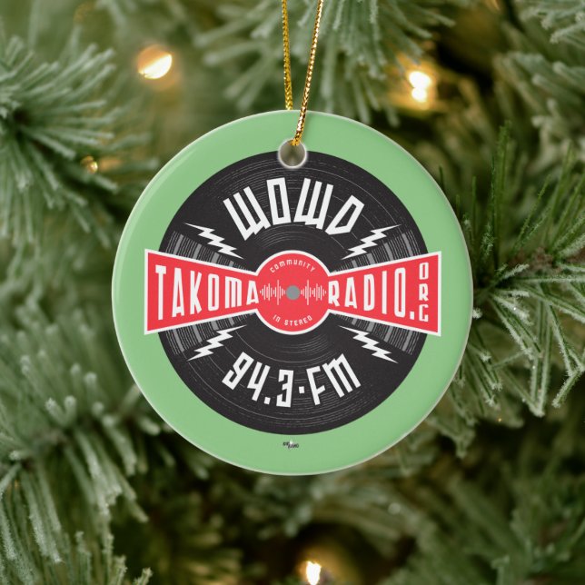 WOWW Bangham Logo Keramik Ornament (Baum)