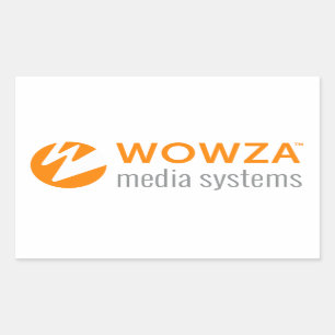 Wowza Rechteckiger Aufkleber