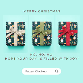 WP01 Weihnachtsbaum Geschenkboxen Grün Geschenkpapier